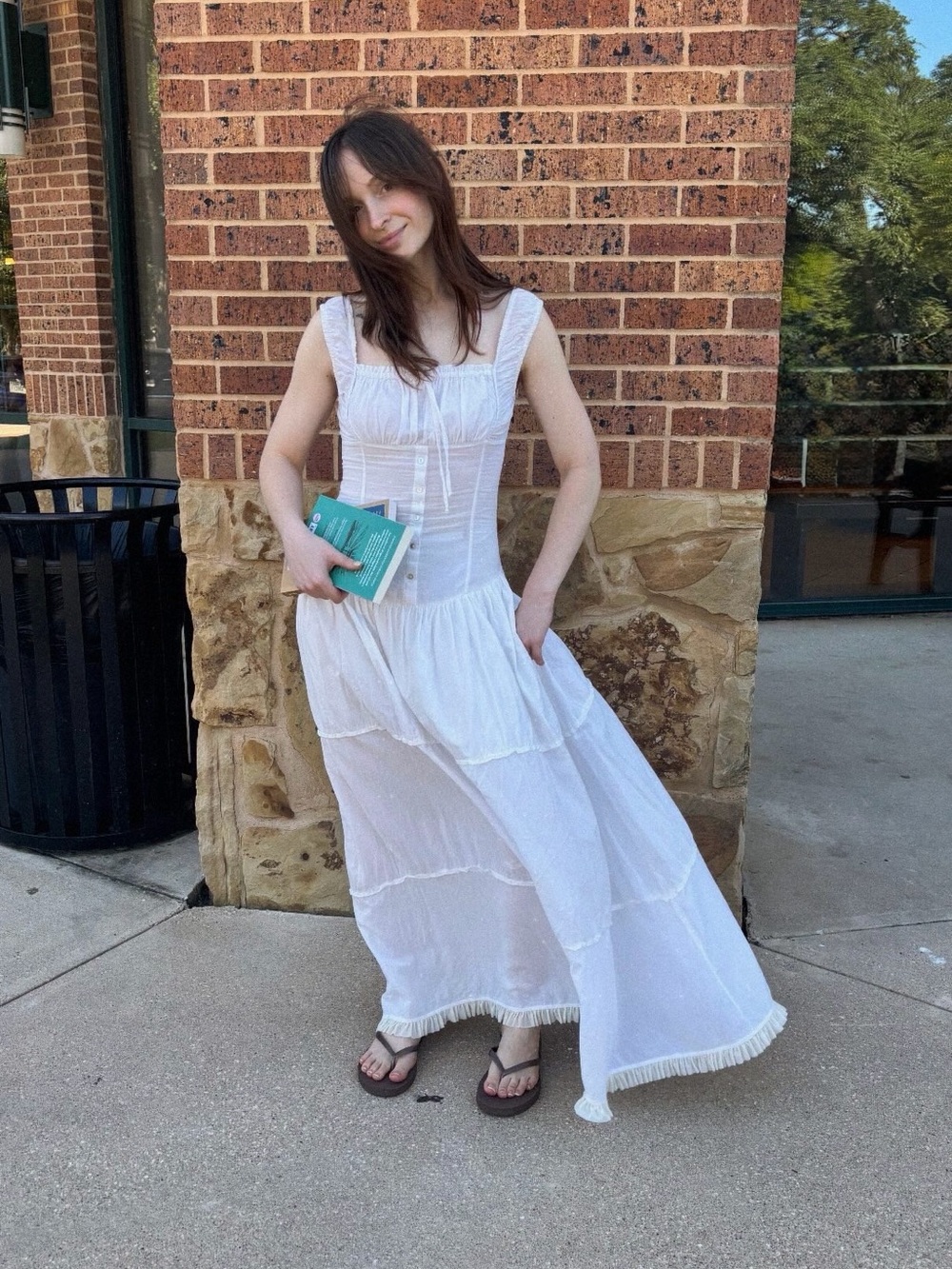 Frankie's Bikinis White Christine  Maxi Dress - Picture 2 of 4